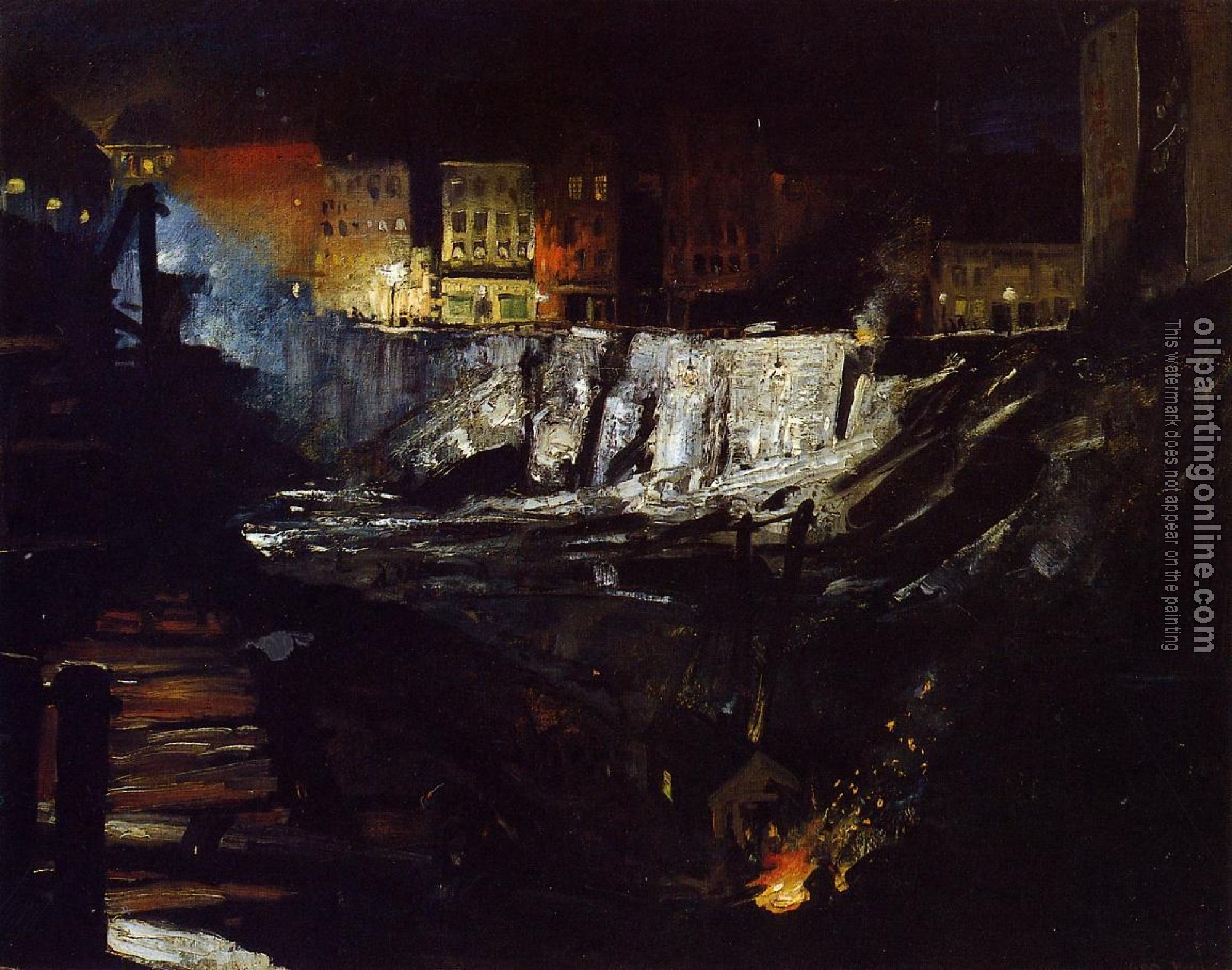 Bellows, George - Excavation at Night